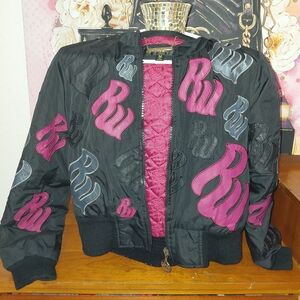 Rocawear Black and Pink Bomber Jacket